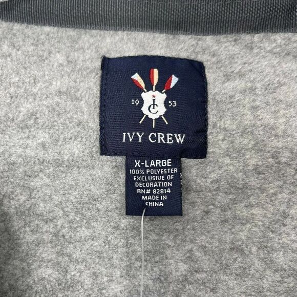 Ivy Crew Fleece Jacket Full Zip Gray Mens XL Smoke Em If You've Got Em Preppy - Picture 5 of 7